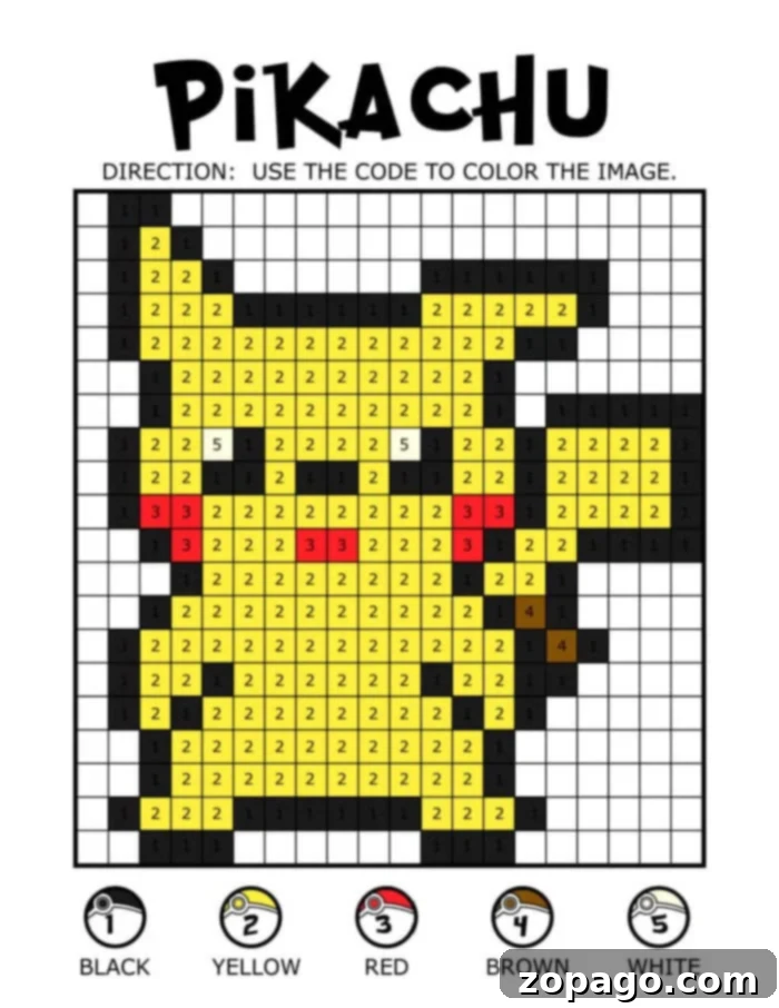 Free Pokemon Pixel Art Coloring 2 Pokemon Pixel Art: Pikachu, Squirtle, and more