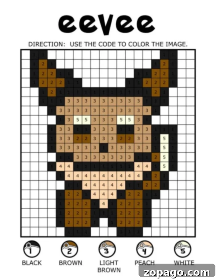 Free Pokemon Pixel Art Coloring by Number 7 Variety of Pokemon Printables for All Fans