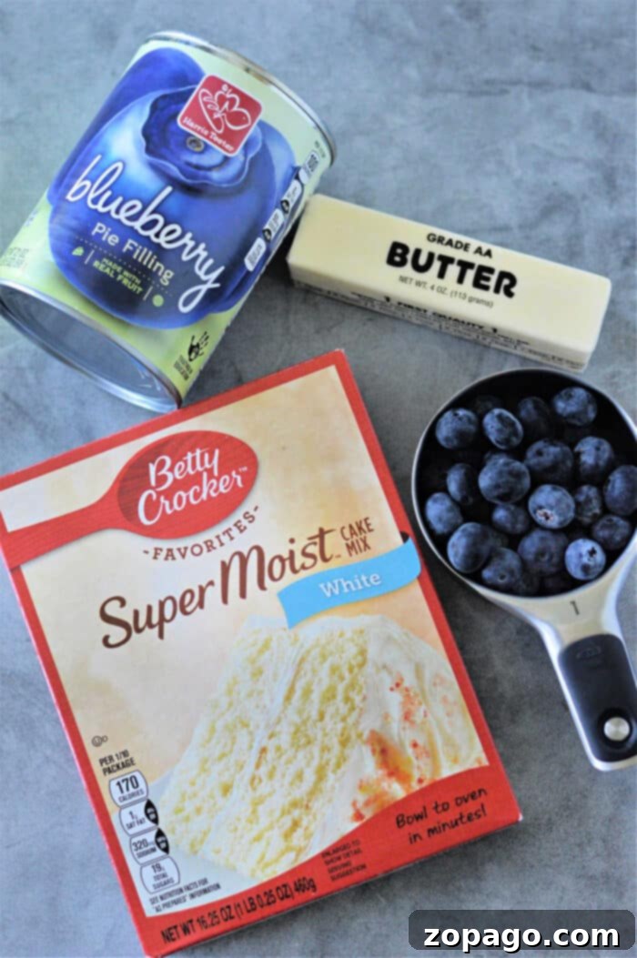 Easy Recipes with Canned Blueberry Pie Filling 3 Delicious Blueberry Cobbler made with pie filling, served with ice cream