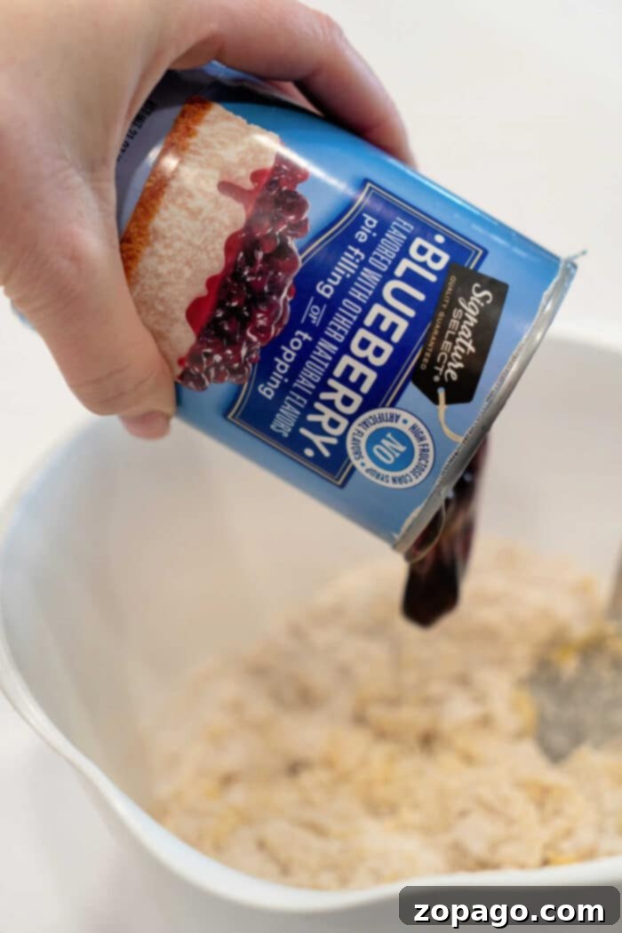Easy Recipes with Canned Blueberry Pie Filling 5 Blueberry hand pies made with canned pie filling, garnished with powdered sugar