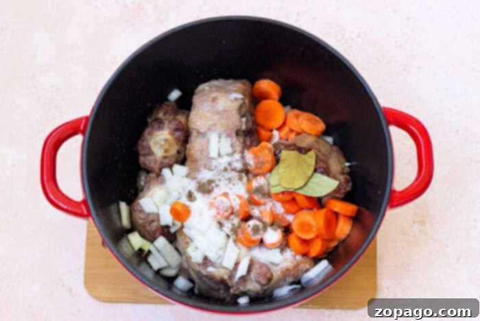 Hearty Oxtail Soup 4 A delectable recipe for Ox Tail Soup, with braised meat and tender vegetables.