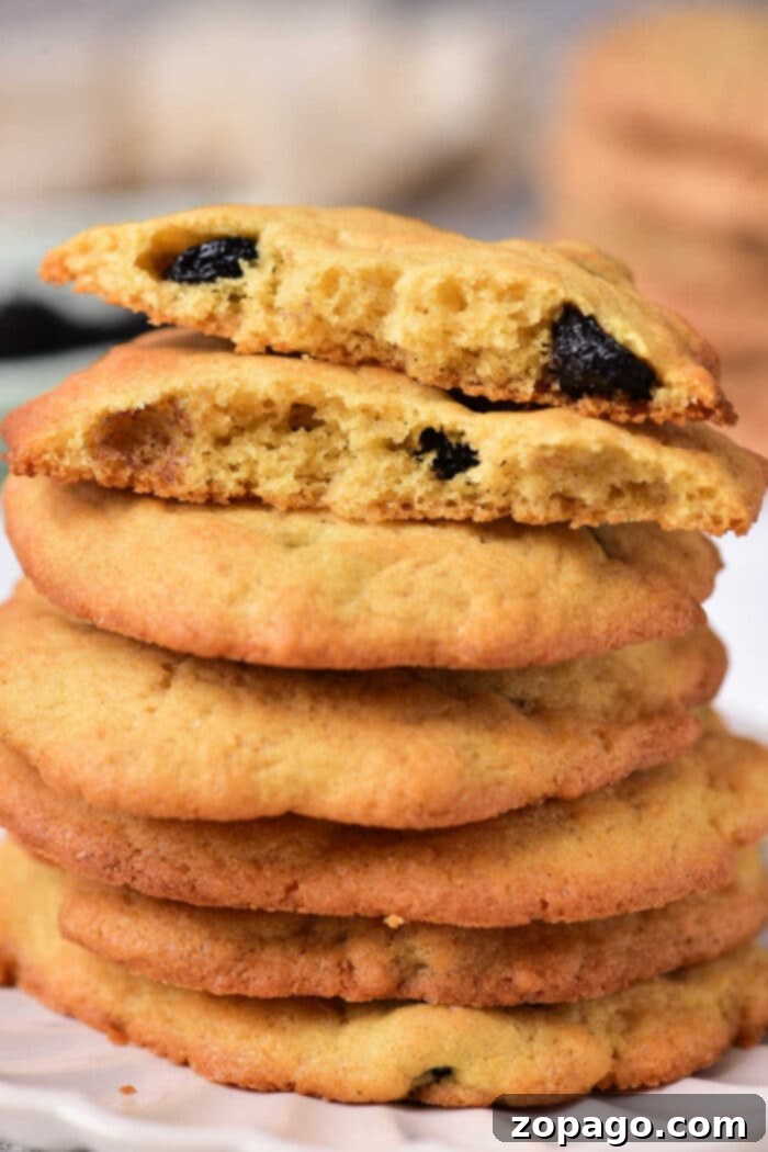 Bright Lemon Blueberry Cookies 6 A beautifully presented stack of Blueberry Lemon Cookies, garnished with fresh blueberries and lemon slices.