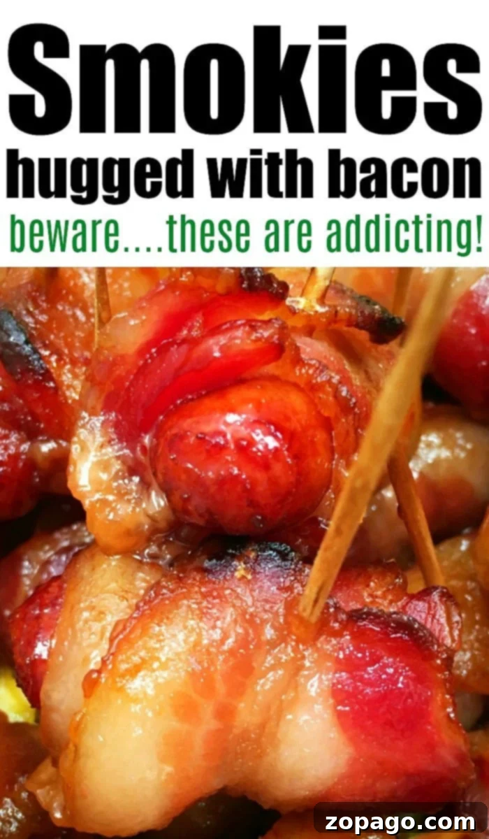 Irresistible Bacon Bites 2 bacon wrapped smokies