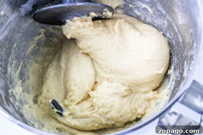 Sweet Peanut Butter Rolls 3 Freshly prepared sweet roll dough, light and pliable, ready for rolling.