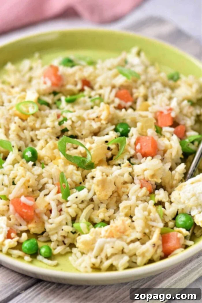 Savory Egg and Pea Fried Rice 2 How to Make Egg Fried Rice