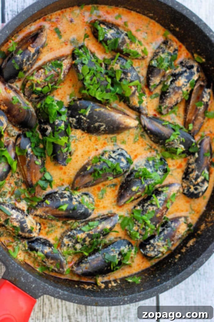 Delectable Curry Mussels 2 How to Cook Mussels on the Stove in a vibrant curry sauce