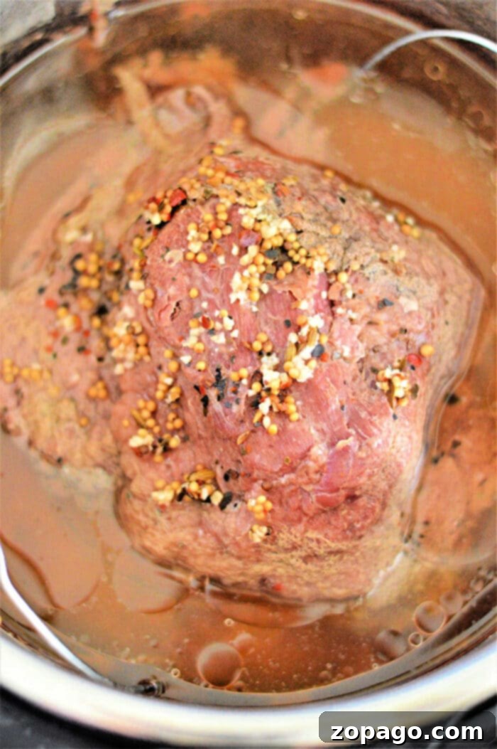 Homemade Corned Beef Seasoning Blend 8 Freshly ground corned beef spices in a small bowl, vibrant and ready to season a delicious meal.