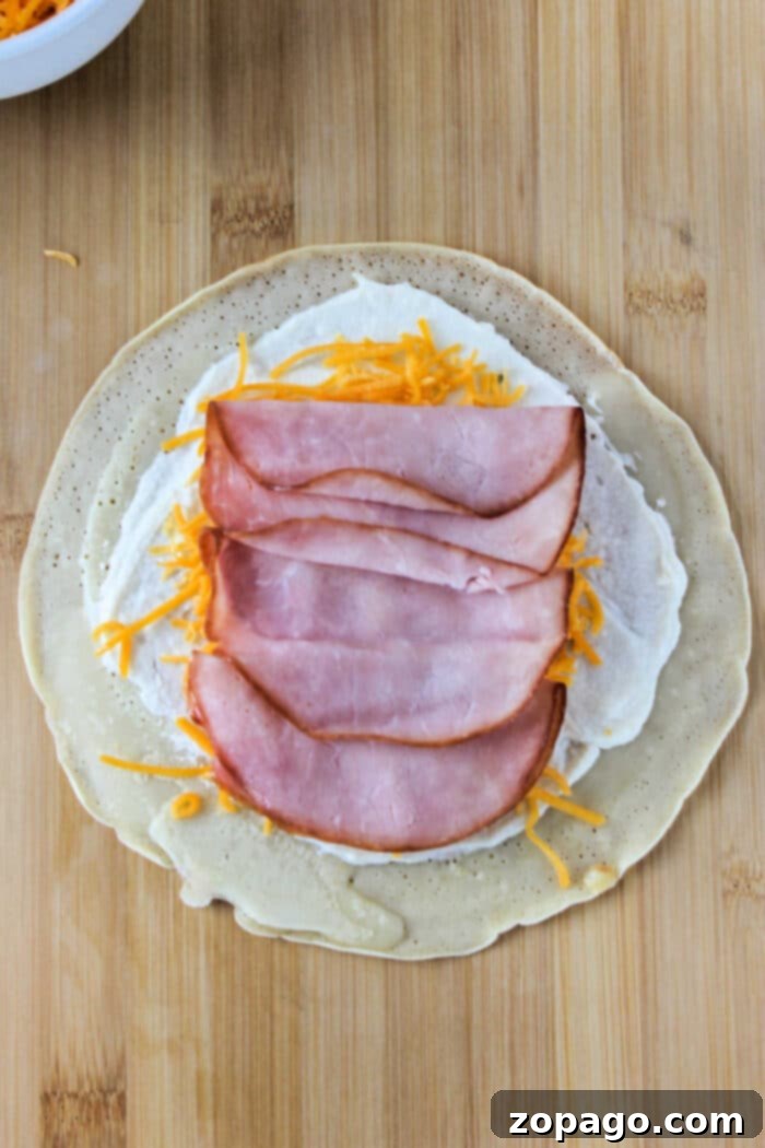 Savory Ham and Cheese Crepes 4 Preparing Ham and Cheese Crepes