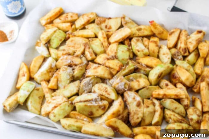 Caramelized Apple Slices 5 Sliced Apples in the Oven