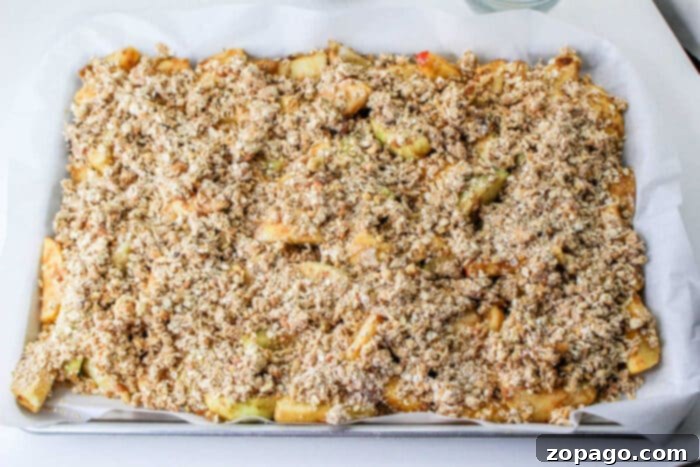 Warm Cinnamon Apple Slices 6 Generous serving of baked apple cobbler with a crispy topping