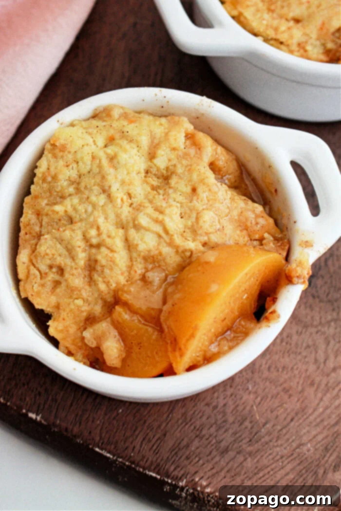 No-Fuss Cake Mix Crockpot Peach Cobbler 2 Slow Cooker Cobbler with Cake Mix