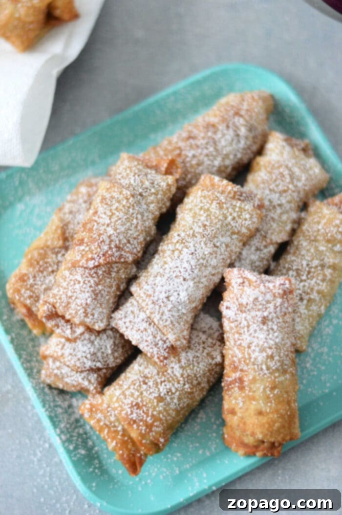 Golden Peach Dessert Rolls 7 Peach Cobbler Egg Rolls with Canned Peaches