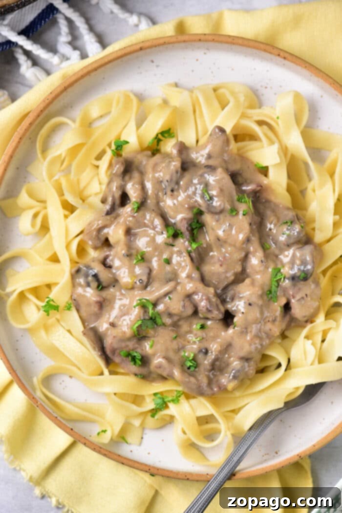 Creamy Dairy-Free Beef Stroganoff 7 Dairy Free Stroganoff