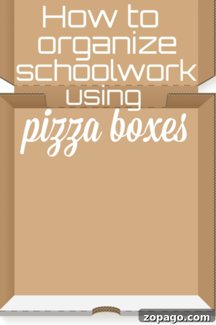 School Days Keepsake 5 Large school art project stored in a pizza box