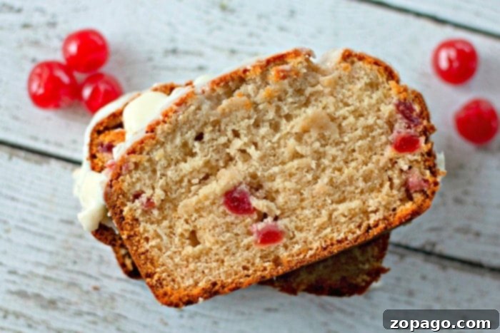 Homemade Cherry Loaf 7 Ingredients for cherry bread recipe with cherries in a jar
