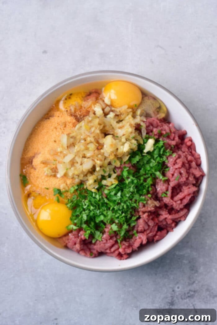 Close-up of a flavorful recipe with ground venison.