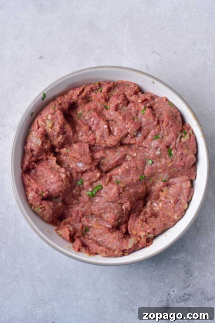 A vibrant selection of ingredients for venison meatloaf.