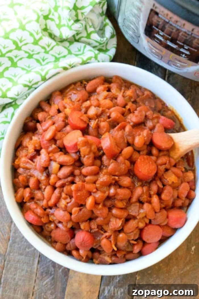Comforting Beanies and Weenies 5 Beans and Weenies cooking on the Stove
