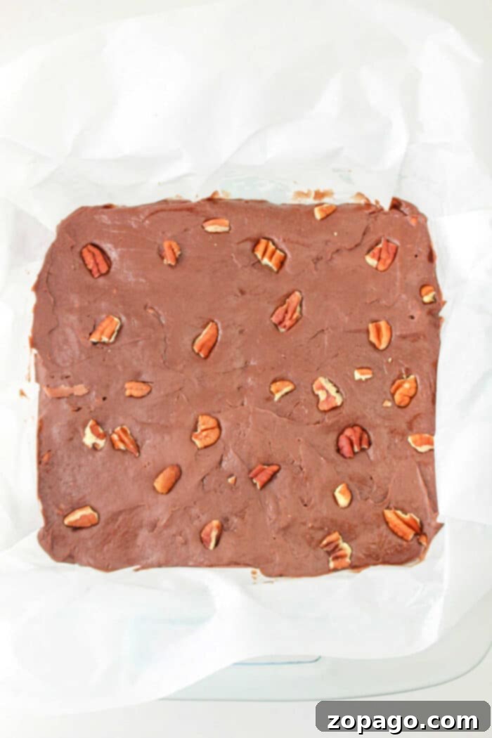 Creamy Velveeta Fudge 6 Velveeta Fudge, a popular viral recipe on TikTok, cut into perfect squares.
