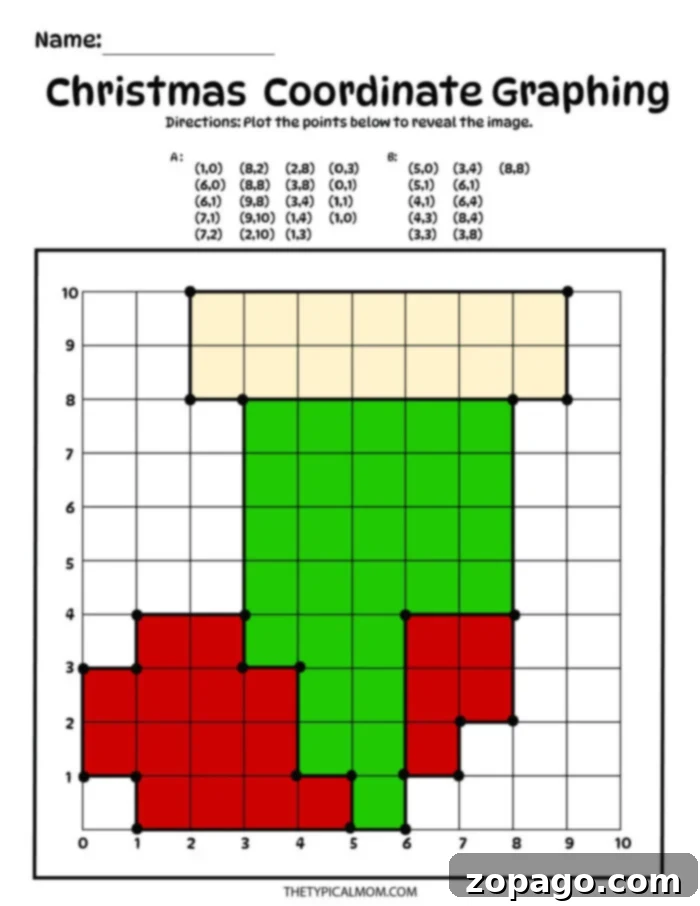 Free Graphing Art Discovery 6 Coordinate Graph Mystery Picture First Quadrant for early learners