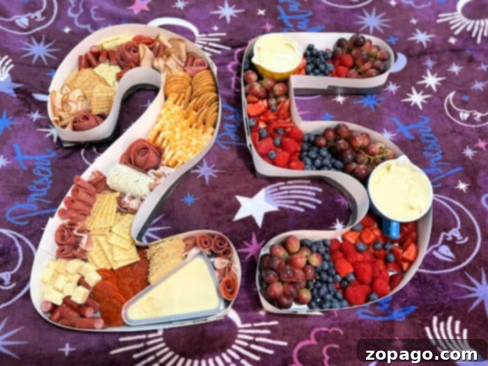 Stunning Charcuterie Boards for Unforgettable Parties 4 Birthday themed charcuterie board shaped like a number