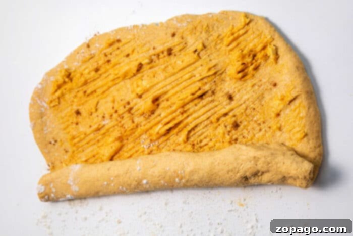 Easy One-Bowl Braided Pumpkin Yeast Loaf 4 Pumpkin Swirl Bread, showing the beautiful spiral of the filling
