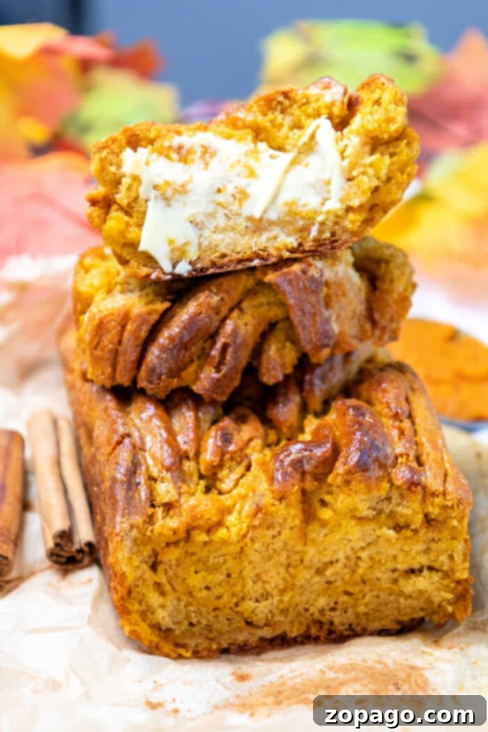Easy One-Bowl Braided Pumpkin Yeast Loaf 7 Buttermilk Pumpkin Bread, a slice revealing the internal swirl