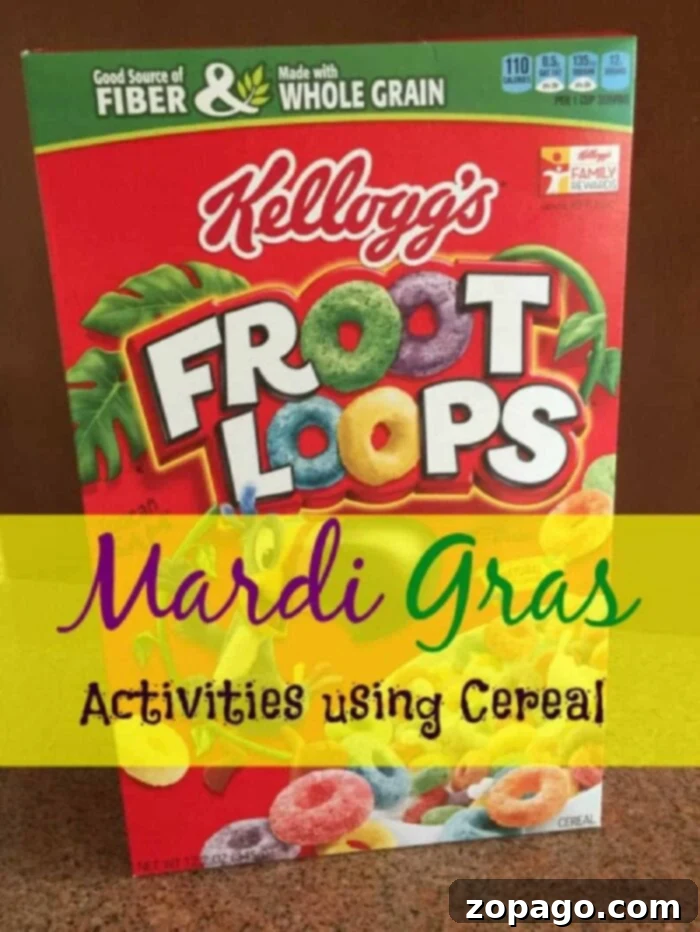 Discover vibrant and easy Mardi Gras crafts for kids using colorful cereal, plus delightful King cupcakes for a sweet treat. Mardi Gras Crafts for Kids: Colorful cereal activities for a festive celebration.