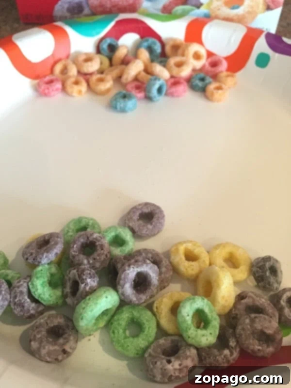Creative Mardi Gras Fun for Kids 2 Mardi Gras art projects for elementary students: Cereal sorting activity.