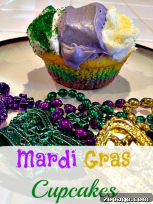 Delicious Mardi Gras cupcakes perfect for kids, a sweet complement to your easy and inexpensive cereal crafts. Mardi Gras cupcakes: A sweet treat with a hidden surprise.