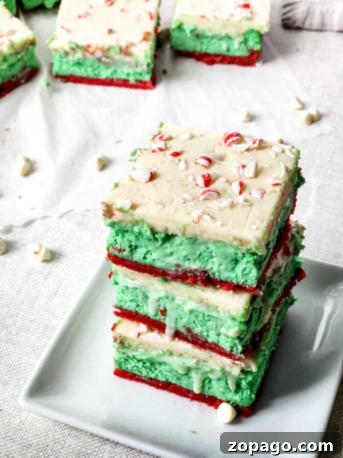 Decadent Sugar Cookie Lasagna 7 Christmas Dessert Lasagna with festive red and green layers