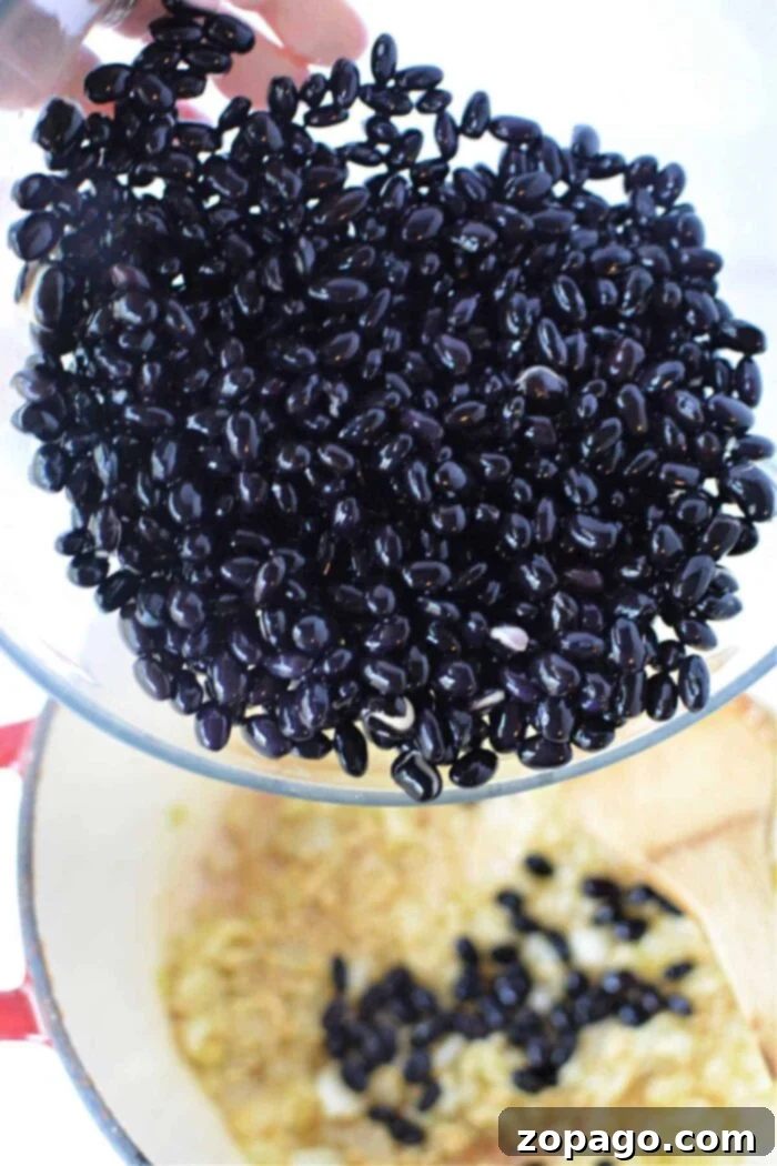 Perfect Black Beans From Scratch 4 close-up of cooked black turtle beans with rich color and texture