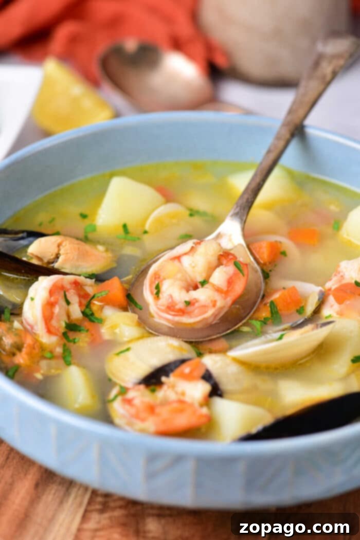 Slow Cooker Shrimp and Corn Soup - a vibrant, comforting soup