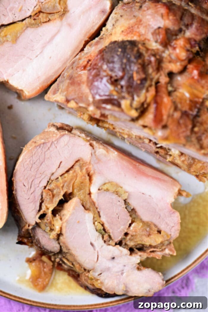 Savory Pork Pinwheels 2 Savory Pork Roulade with Apple Stuffing