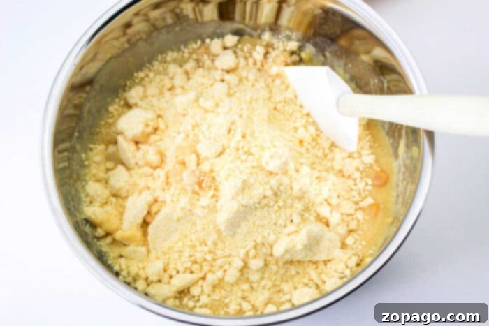 Quick Chicken Cornbread Delight 4 Close-up of the moist, golden-brown cornbread topping of a freshly baked casserole
