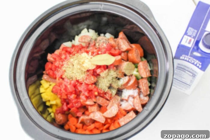 Hearty 15 Bean Crockpot Soup 4 Slow Cooker sausage bean soup ready to be served