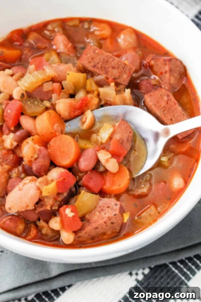 Hearty 15 Bean Crockpot Soup 7 15 Bean Soup with Ham Slow Cooker, a perfect winter comfort food