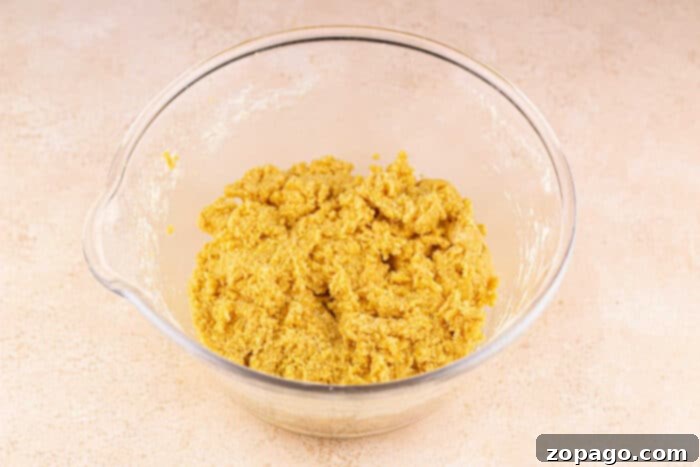 Golden Cornbread Cookies 4 Close-up of a cornbread dessert cookie
