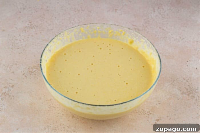 homemade waffle batter with cornmeal