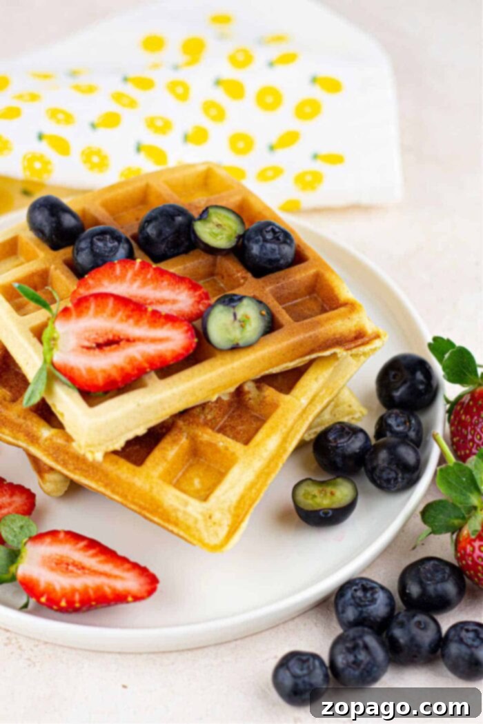 Waffles with Cornmeal