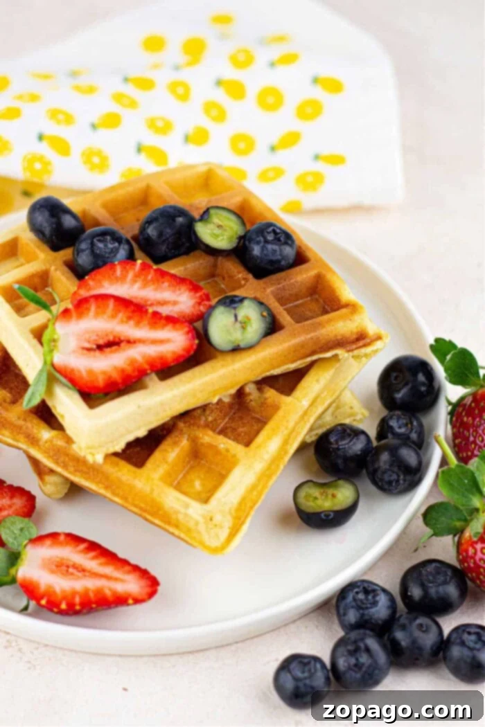Crispy Cornmeal Waffles 7 Waffles with Cornmeal