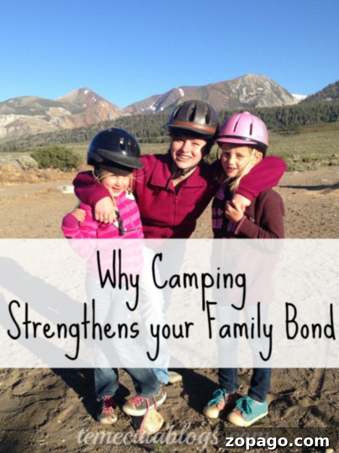Unforgettable Family Trips 4 Children exploring a forest trail, collecting natural treasures, embodying the joy of family camping and outdoor discovery.