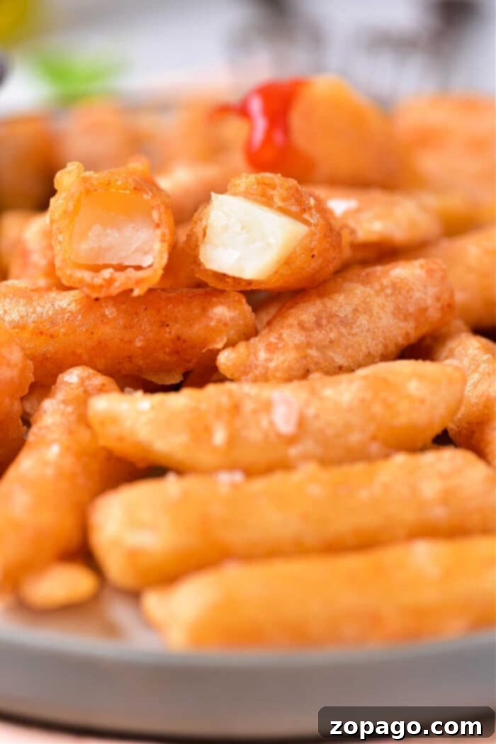 Crispy Beer Batter Fries 8 Close-up of crispy, golden beer battered french fries on a plate, perfectly paired with a side of beer-batter fries.