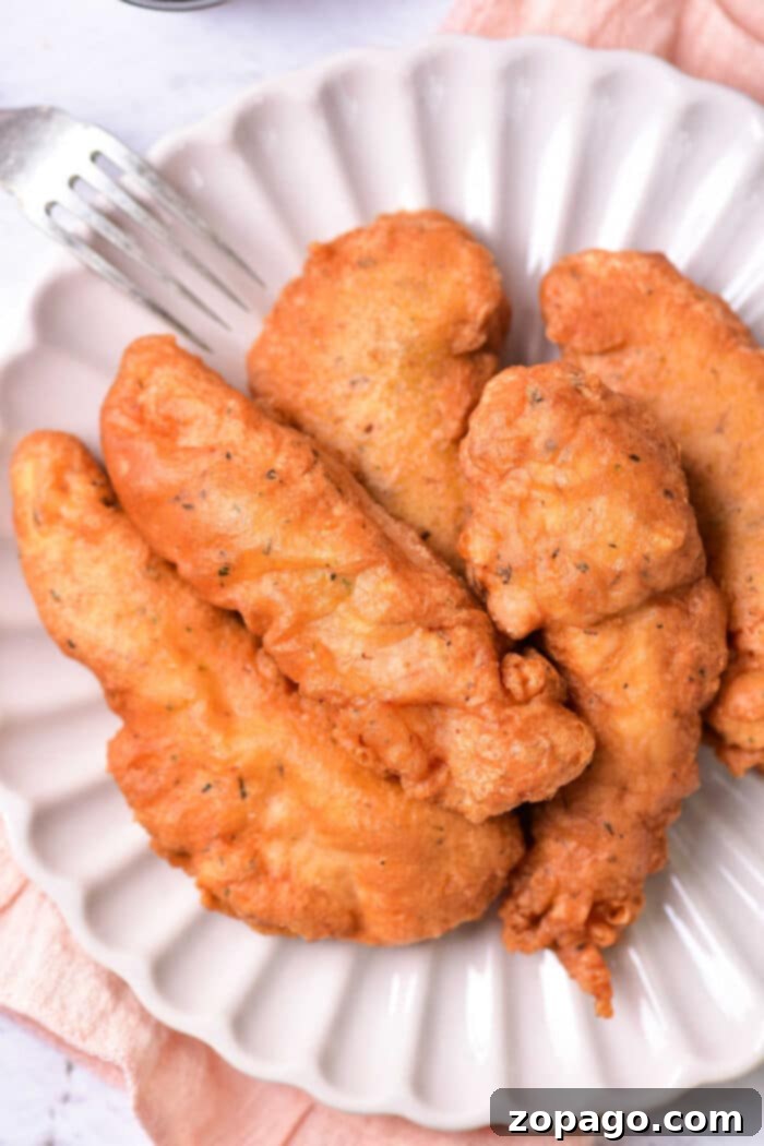 Brewery-Style Crispy Chicken Strips 9 Chicken Tenders with Beer Batter