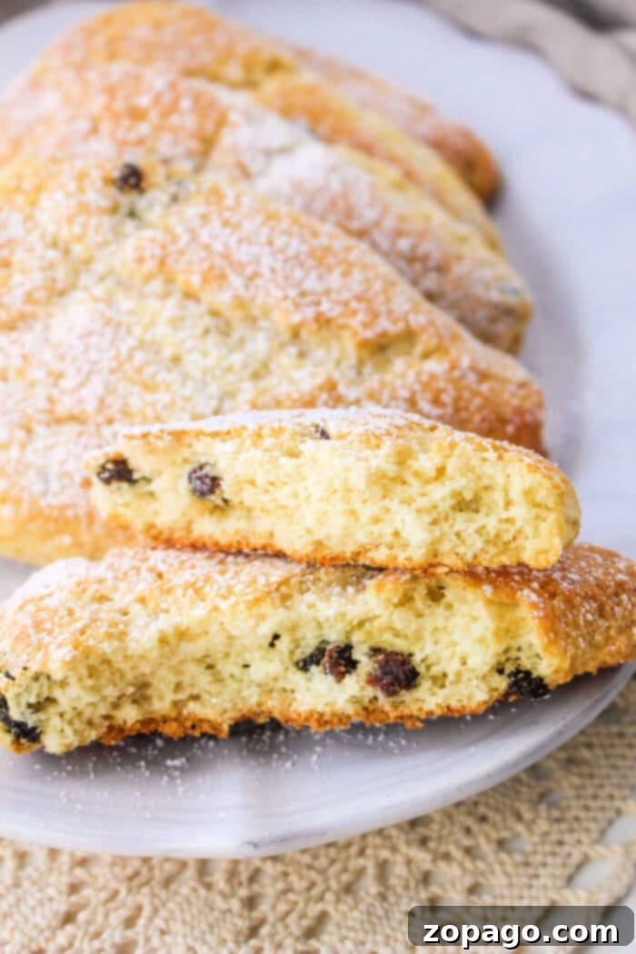 Simple Bisquick Scones 8 A basket full of golden raisin scones, ready to be served or stored.