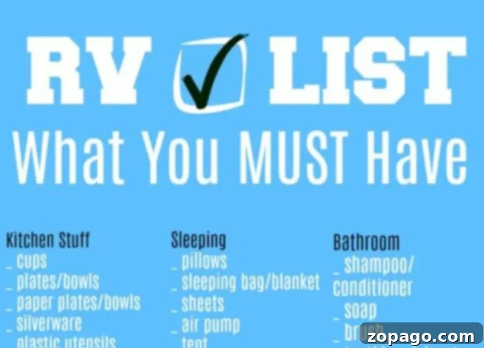 RV Camping Checklist: Your Guide to Packing Smart RV camping packing checklist for a hassle-free trip