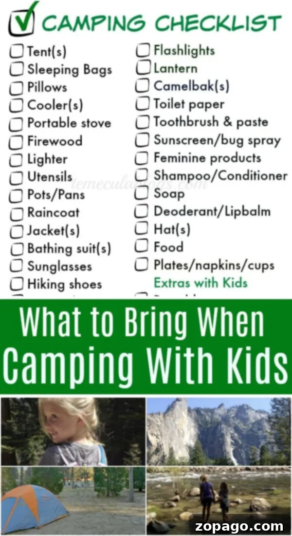 A visual breakdown of essential things to pack for your next camping adventure. Things to pack for camping: comprehensive visual checklist