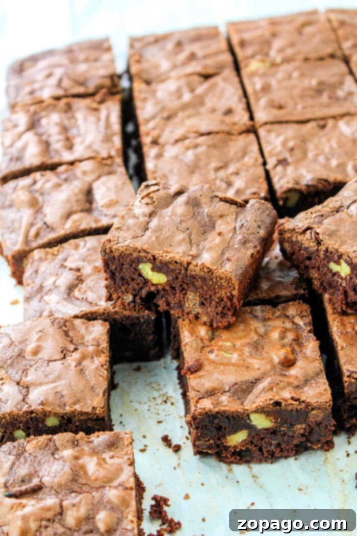 Aged to Perfection 100 Hour Brownies 2 100 Hour Brownies, showcasing their deep, dark chocolate appearance and fudgy texture.