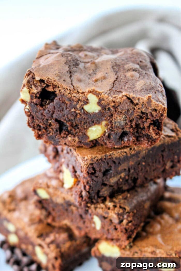 Brownies Worth the 100-Hour Wait 7 Perfectly aged 4-day brownies, showcasing their enhanced texture and color
