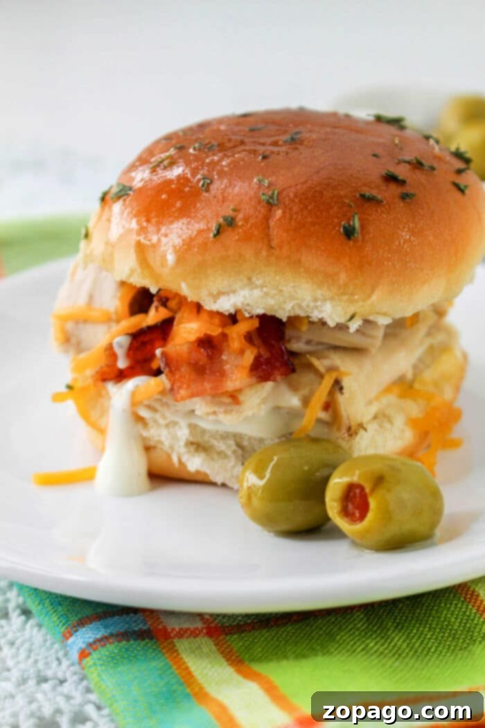 Savory Chicken Bacon Ranch Sliders 7 Pulled Chicken Sliders